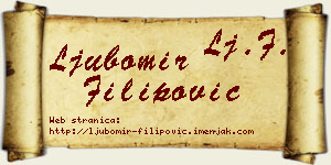 Ljubomir Filipović vizit kartica
